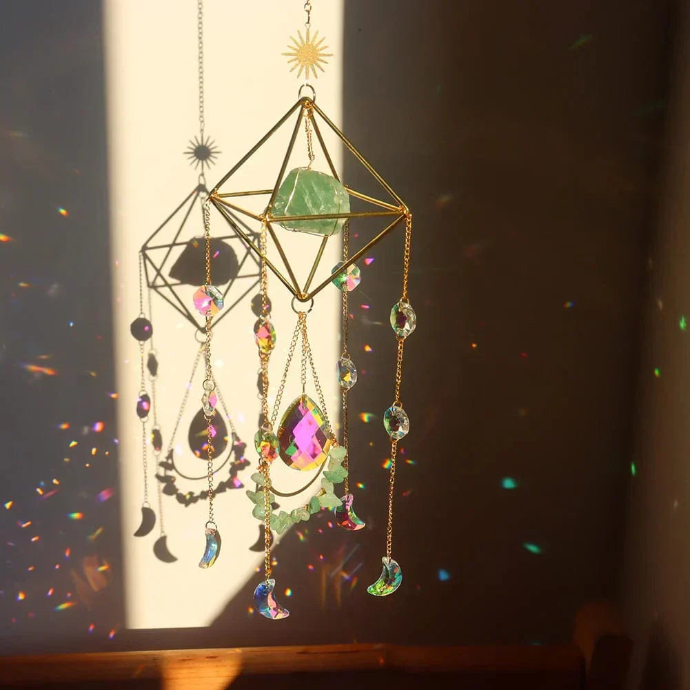 BowLift | AuraBloom Crystal Sun Catcher | Healing Crystal | Feng Shui Decoration | Positive Energy for Home