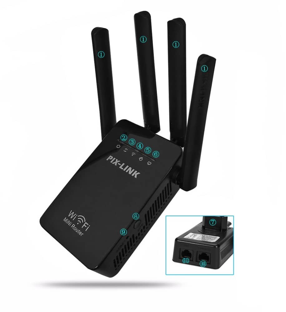 Wi-Fi Range Extender (Repeater / Extender) 300Mbps - 2.4 GHz | Bowlift
