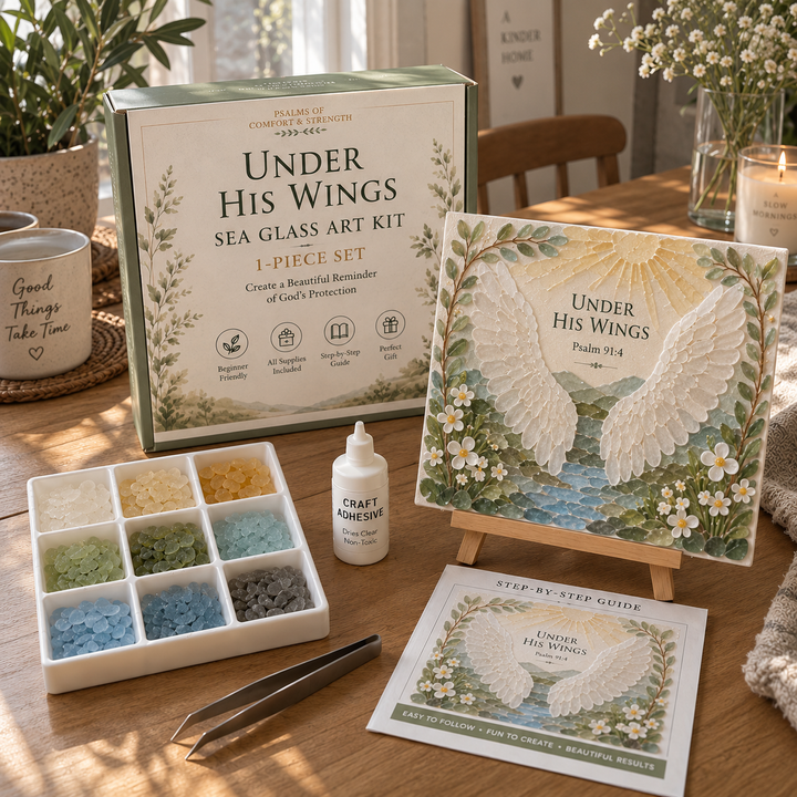 BowLift | Psalms of Comfort & Strength Sea Glass Art Kit