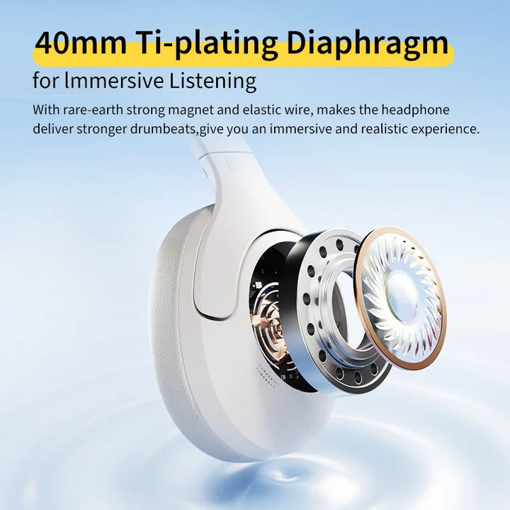 BowLift | Wireless Over-Ear Headphones with Hybrid ANC, 40mm Driver & 60h Battery Life – SoundNova