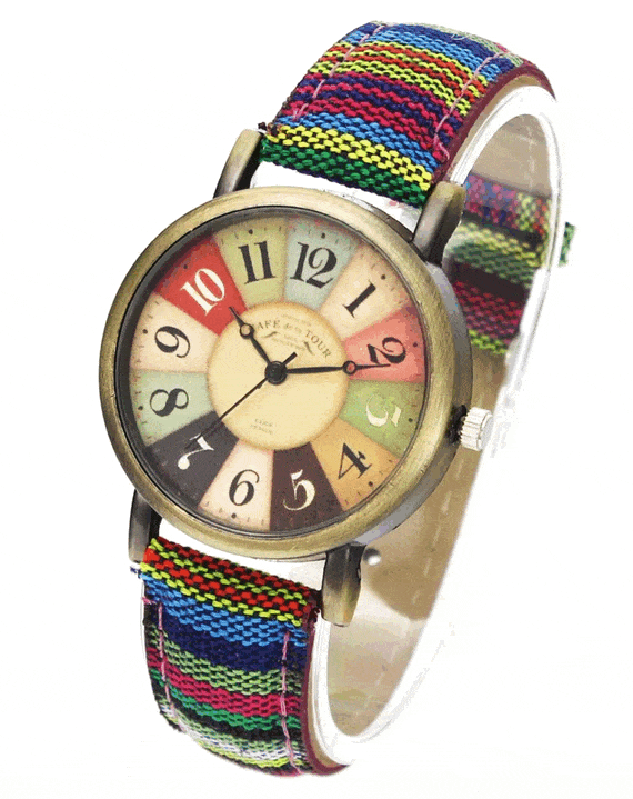 BowLift | Unisex Retro Quartz Watch with Canvas Strap