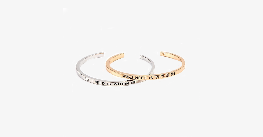 BowLift | Beautiful Cuff Bangle Bracelet with motivating quote