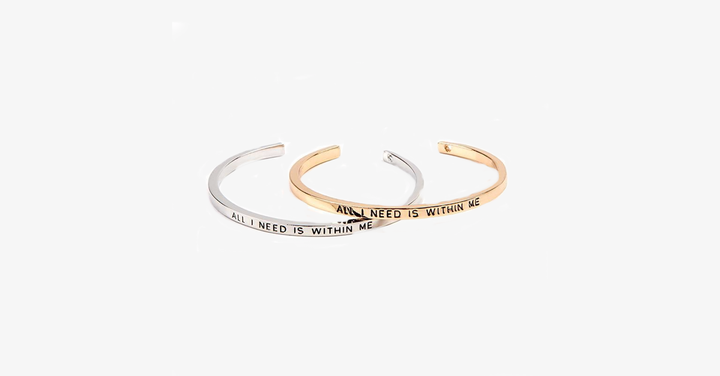 BowLift | Beautiful Cuff Bangle Bracelet with motivating quote
