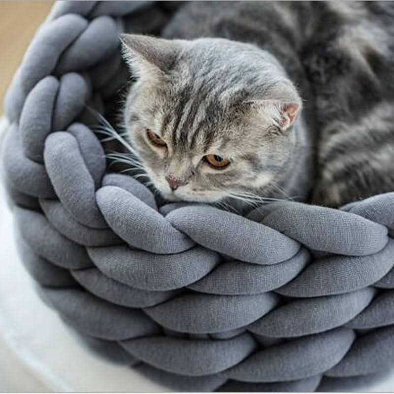 BowLift | Soft woollen basket for pets with high edge support