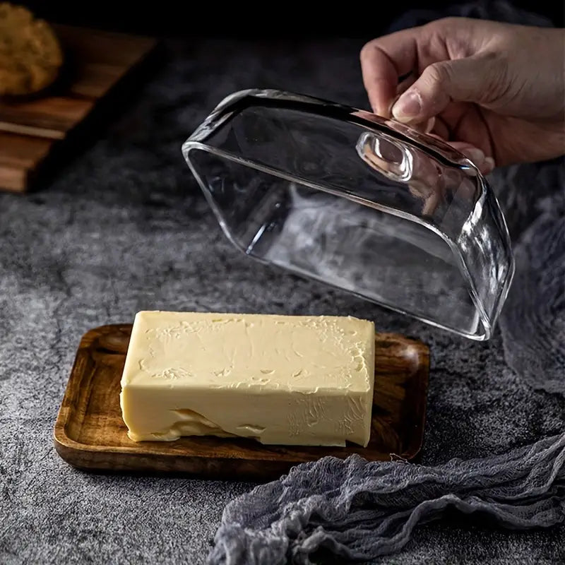 BowLift | Wood and Glass Butter Holder - ButterElegance