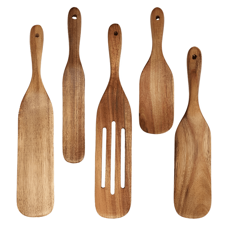 BowLift | WOODEASE Utensil Set – Sustainable Teak Tools for Non-Stick Safe, Heat-Resistant Cooking
