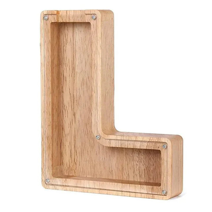 BowLift | Wooden Alphabet Letters 'Initial' Piggy Bank