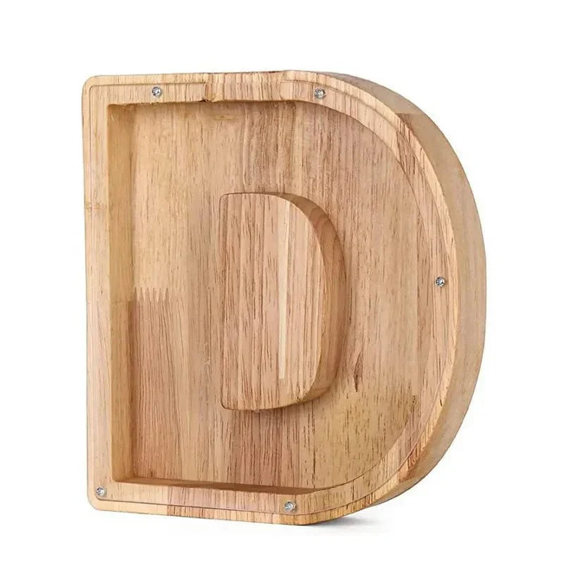 BowLift | Wooden Alphabet Letters 'Initial' Piggy Bank