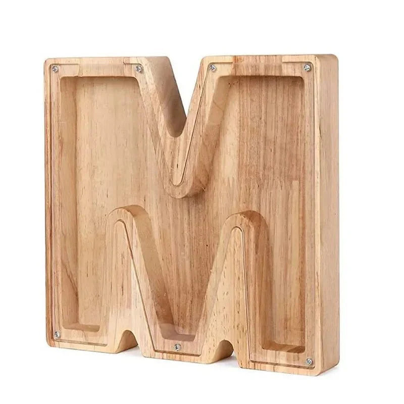 BowLift | Wooden Alphabet Letters 'Initial' Piggy Bank