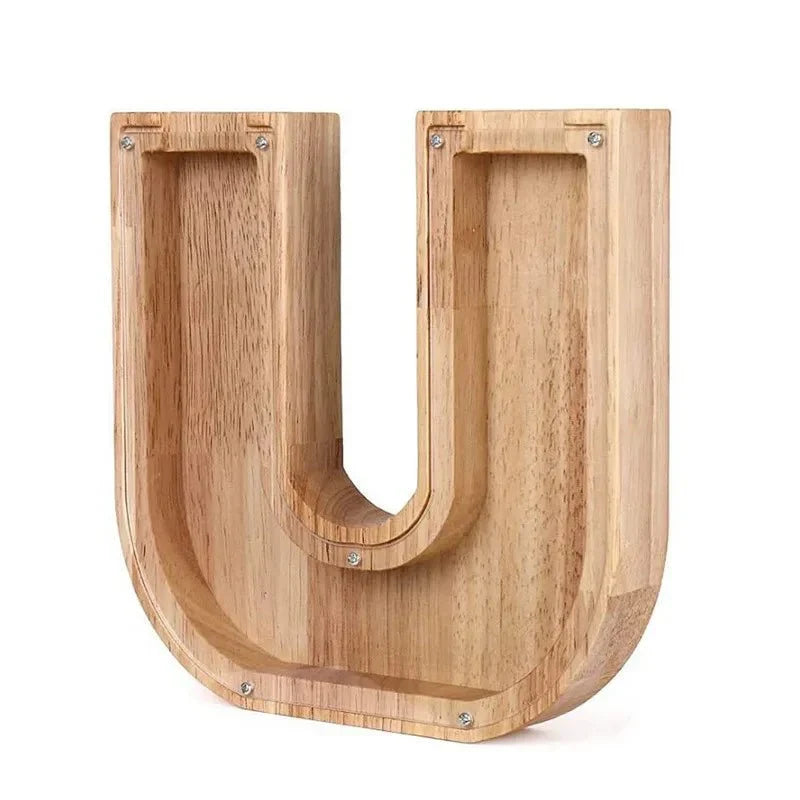 BowLift | Wooden Alphabet Letters 'Initial' Piggy Bank