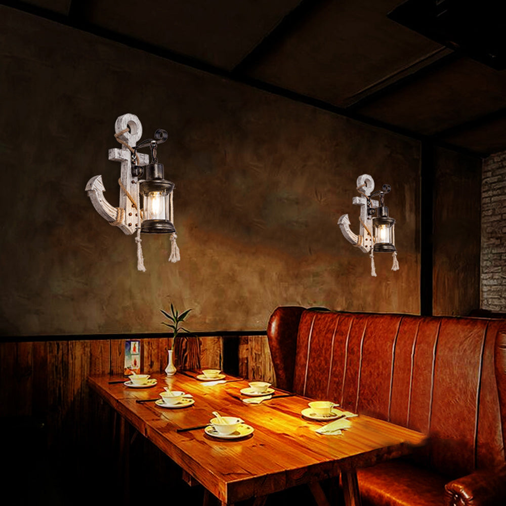 BowLift | Wooden Anchor LED Wall Lamp – Nautica