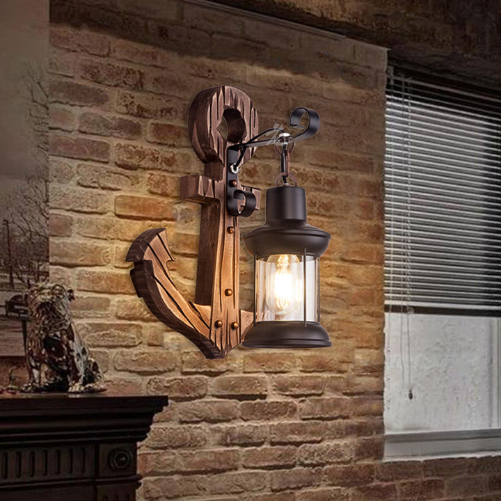 BowLift | Wooden Anchor LED Wall Lamp – Nautica