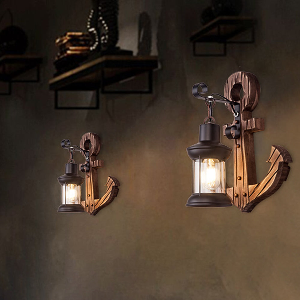 BowLift | Wooden Anchor LED Wall Lamp – Nautica