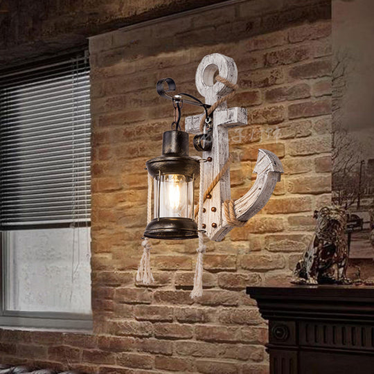 BowLift | Wooden Anchor LED Wall Lamp – Nautica