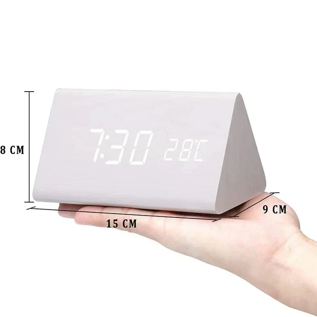 BowLift | Wooden LED Clock with Voice Control - EcoClock