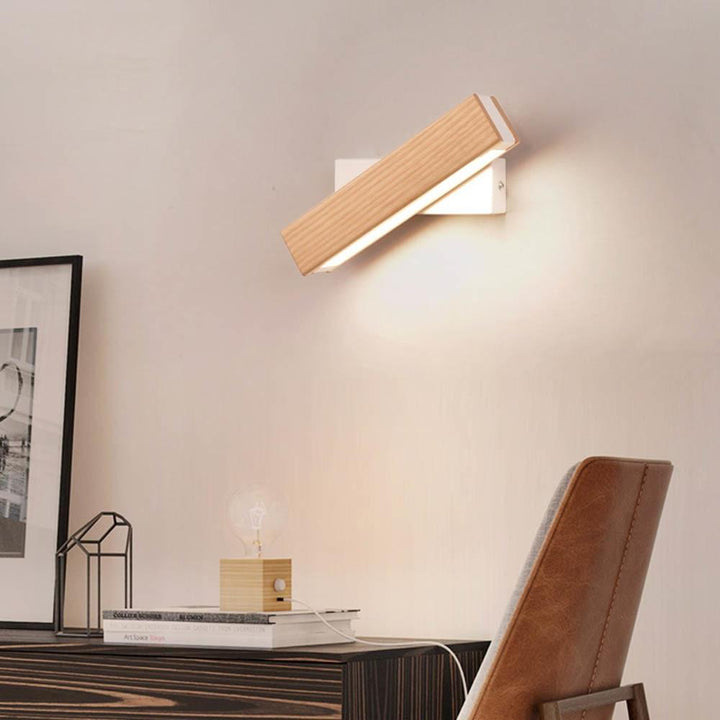 BowLift | Wooden LED Wall Lamp with Rotating Function - Twilight Pivot