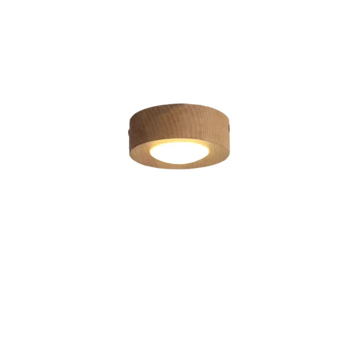 BowLift | WoodenGlow - Walnut Ceiling Lamp with LED Spotlight