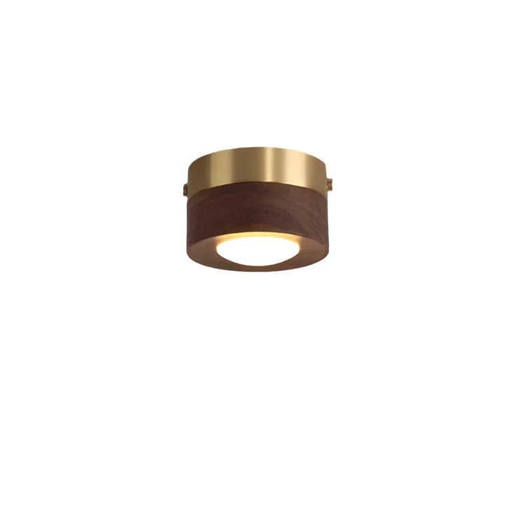 BowLift | WoodenGlow - Walnut Ceiling Lamp with LED Spotlight