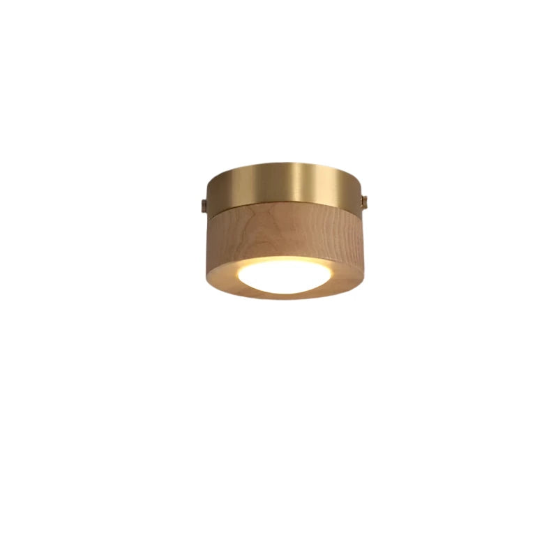 BowLift | WoodenGlow - Walnut Ceiling Lamp with LED Spotlight