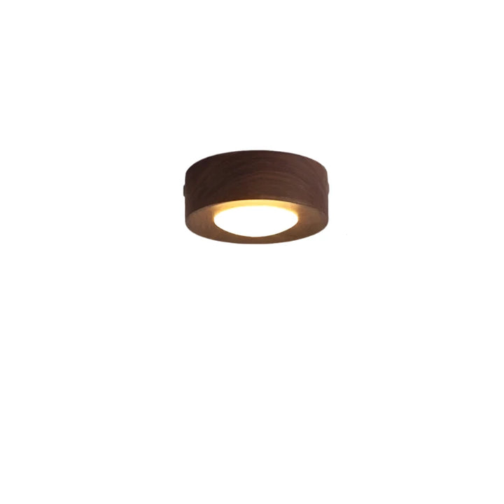 BowLift | WoodenGlow - Walnut Ceiling Lamp with LED Spotlight