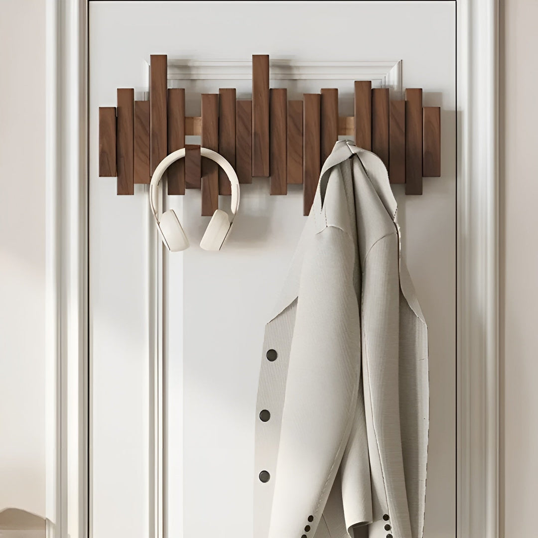 Stylish wooden wardrobe – FlexiBowlifte magnetic hooks for more organization | Ideal for bedroom | Bowlift