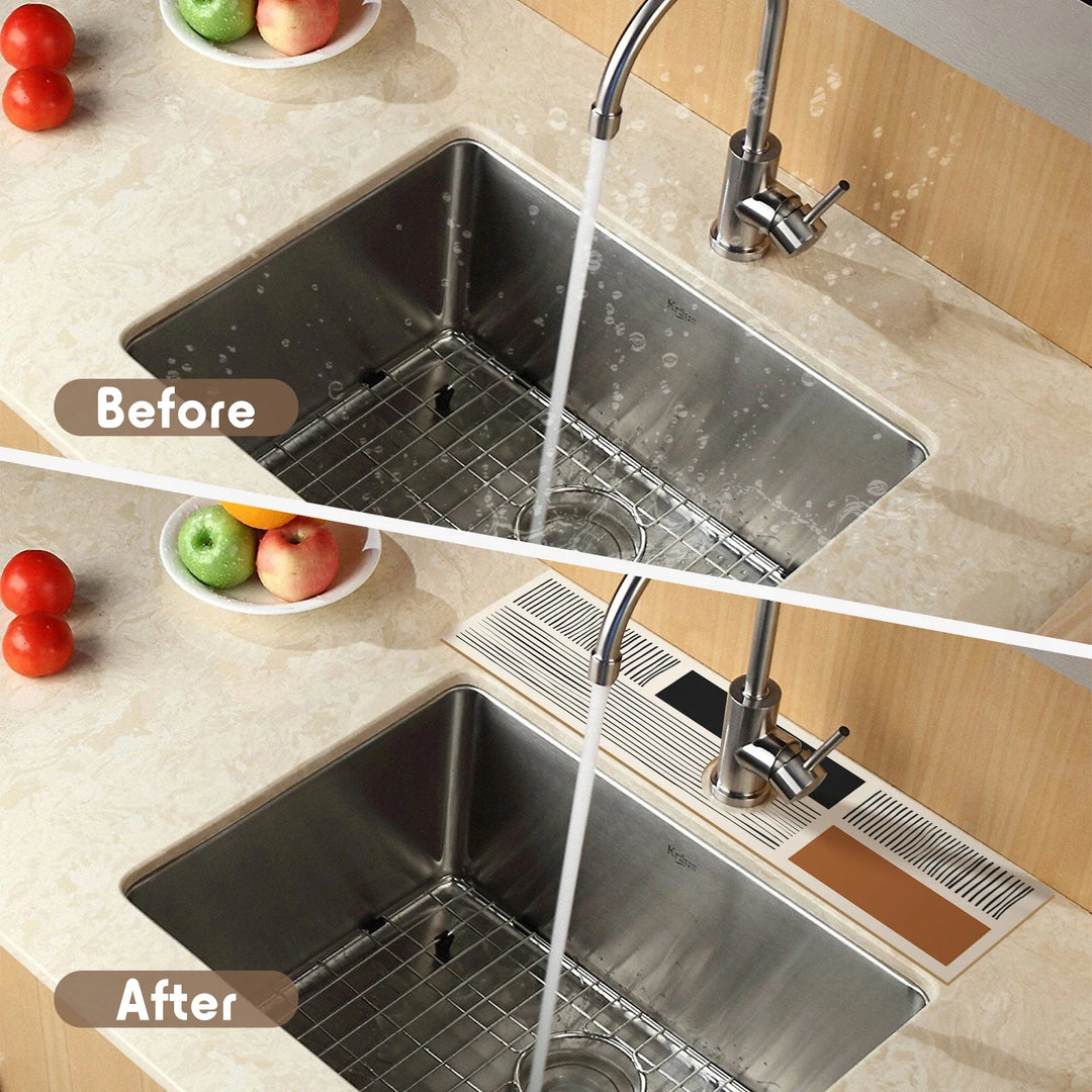 Wraparound Sink Splash Guard Drip Catcher Pad Water Absorbent Mat | Bowlift