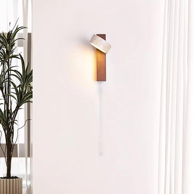 BowLift | Ivory Toned Travertine Wall Lamp