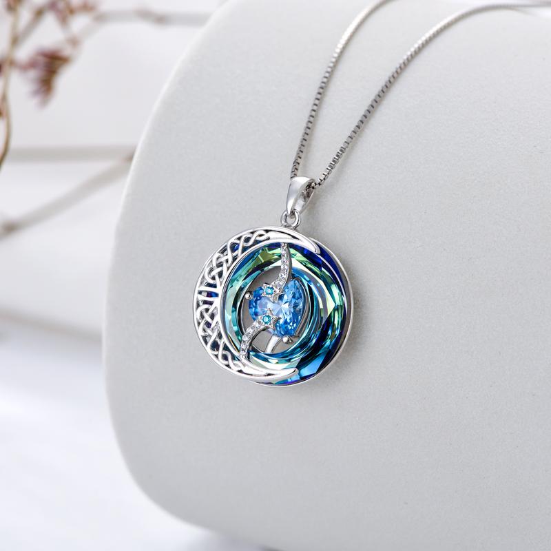 BowLift | Lunara | 18K Gold Plated Birthstone Necklace Moonstar Design