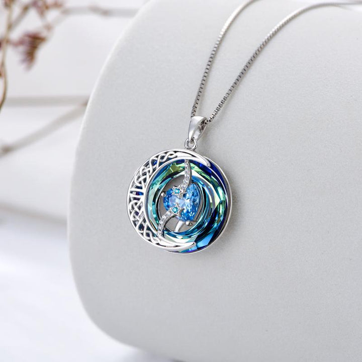 BowLift | Lunara | 18K Gold Plated Birthstone Necklace Moonstar Design