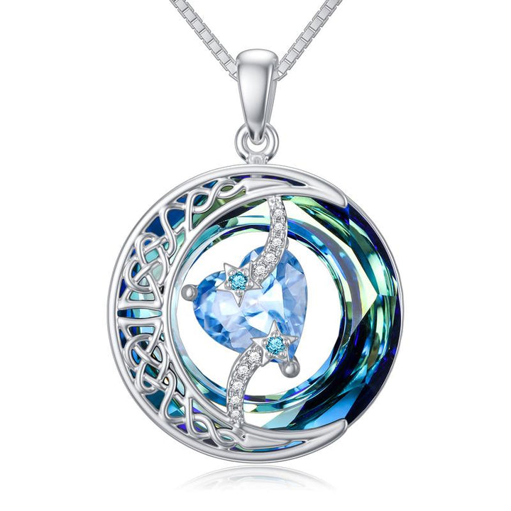 BowLift | Lunara | 18K Gold Plated Birthstone Necklace Moonstar Design
