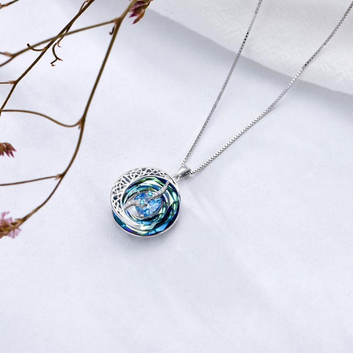 BowLift | Lunara | 18K Gold Plated Birthstone Necklace Moonstar Design