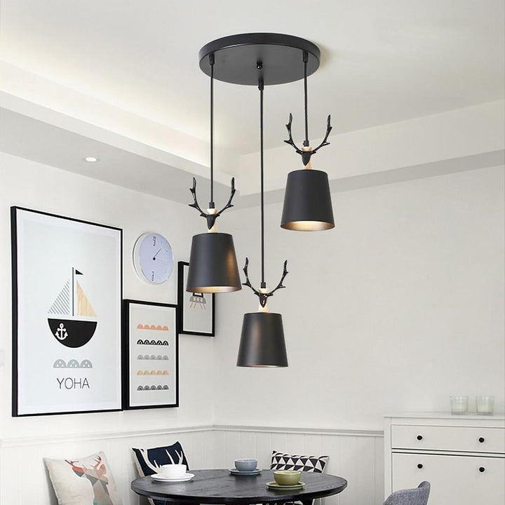 BowLift | ForestGlow Pendant - Elegant LED pendant light with antler design