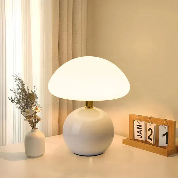 BowLift | Cream Mushroom Lamp - French Vintage Lamp
