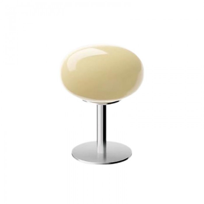 SérénitéMagique - Elegant Beige Table Lamp for Ambient Lighting Bowlift
