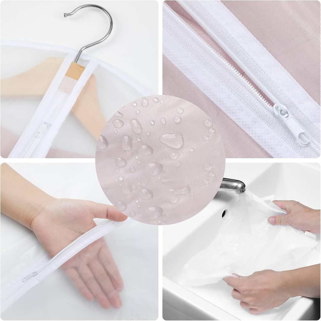 PEVA Garment Cover Set – 24-Pack Hanging Garment Covers in 3 Sizes | Bowlift
