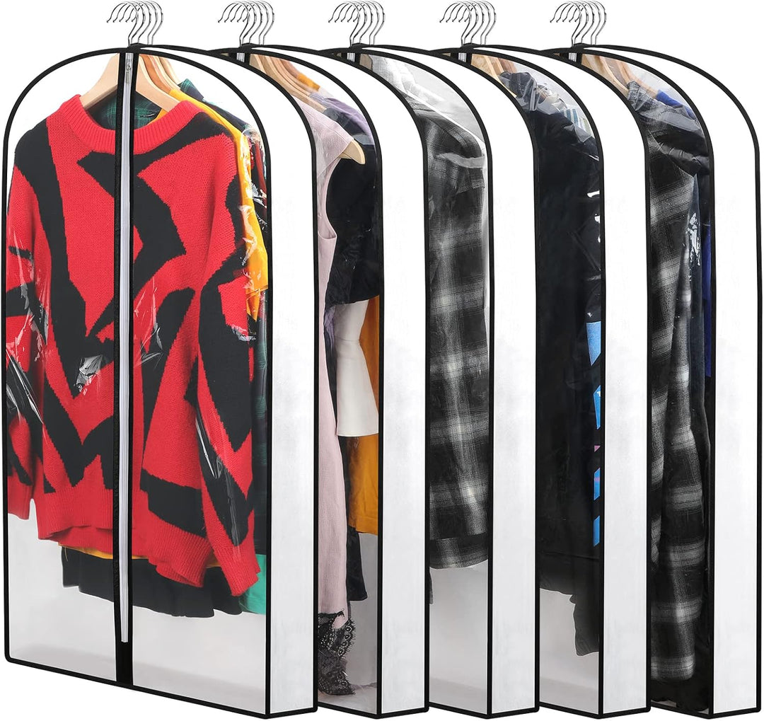 PEVA Garment Cover Set – 24-Pack Hanging Garment Covers in 3 Sizes | Bowlift