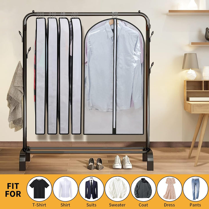 PEVA Garment Cover Set – 24-Pack Hanging Garment Covers in 3 Sizes | Bowlift