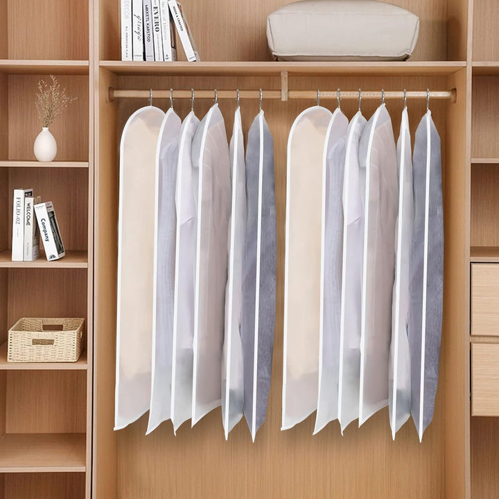 PEVA Garment Cover Set – 24-Pack Hanging Garment Covers in 3 Sizes | Bowlift