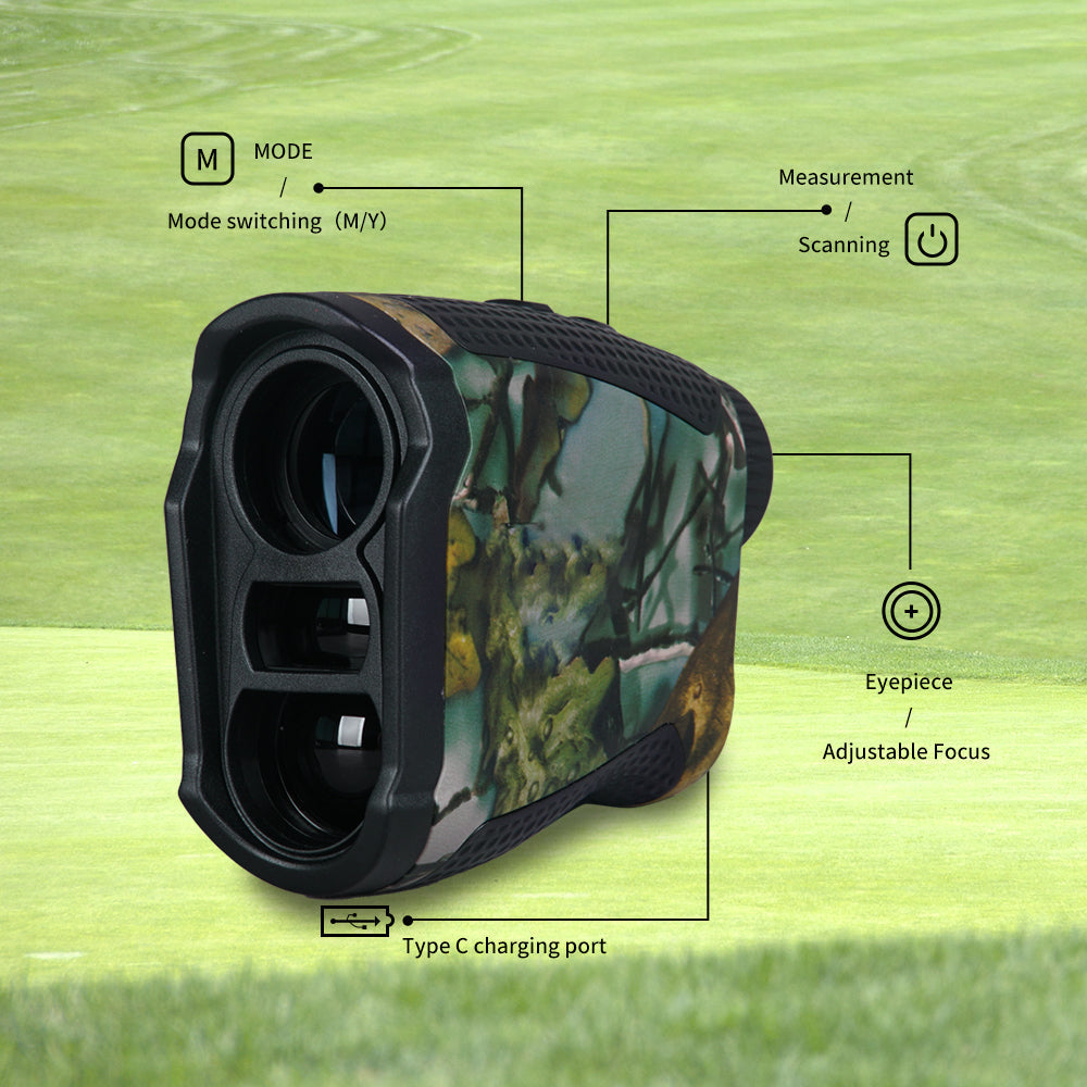 BowLift | Laser Distance Meter TERRAVIEW 1000 | Up to 1000 m range | Camouflage design | Waterproof & Rechargeable | For hunting & outdoor