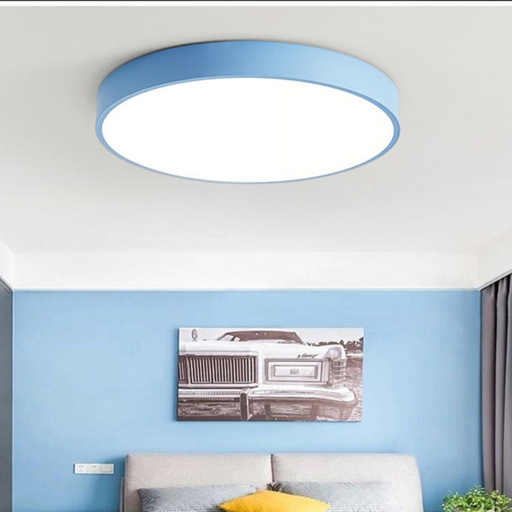 BowLift | Scandinavian Circular LED Ceiling Light | Soft Illumination, Minimalist Design & Ideal for Bedrooms and Work Areas