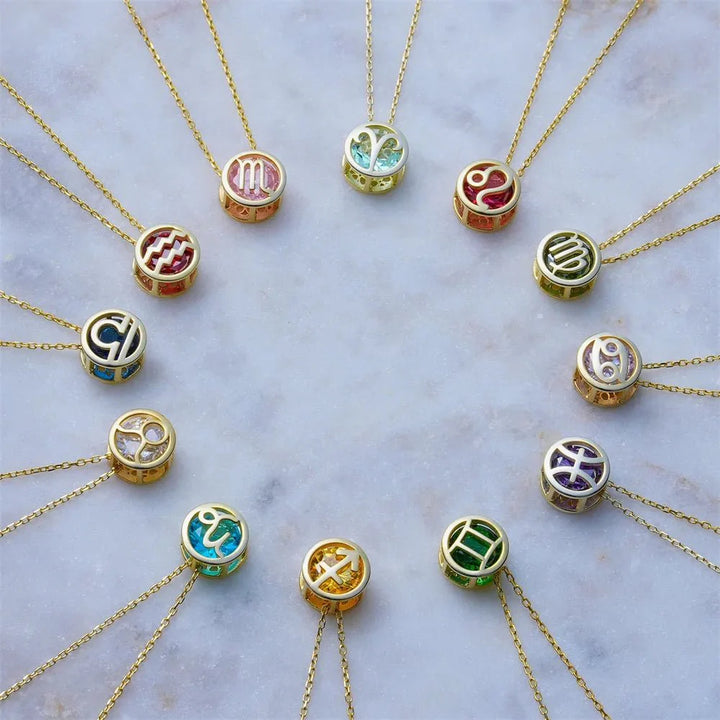 BowLift | Zircon Encapsulated Zodiac Sign Necklace