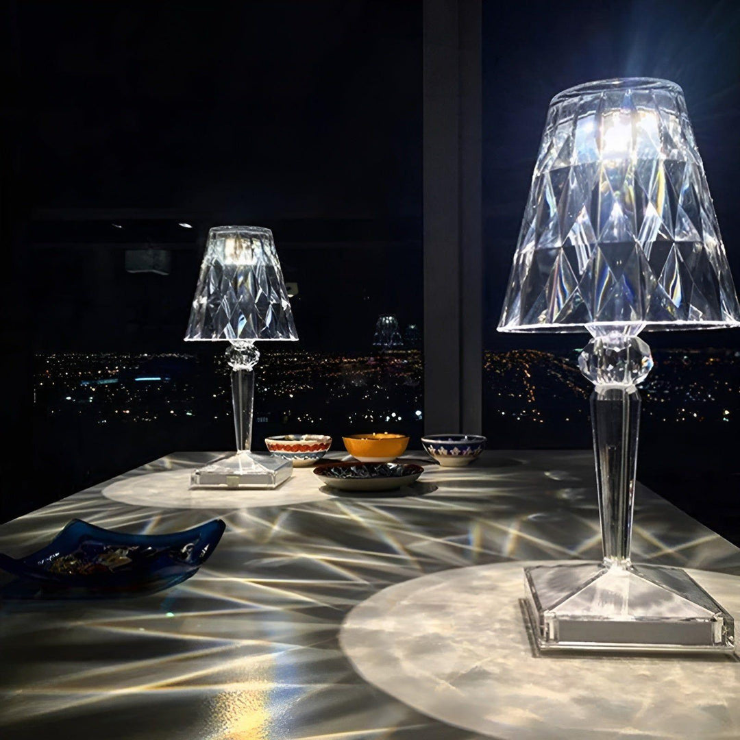 Diamond Glow - Wireless USB Crystal Shine Nightstand Lamp | Bowlift